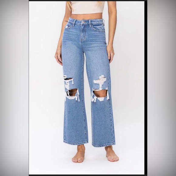 Vervet Denim - VERVET JEANS NWT OLIVIA WIDE LEG SIZE 29x29”  109% cotton